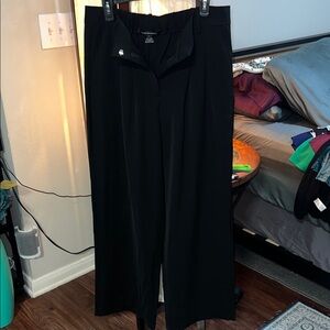 French Connection Black Wide-Leg Dress Pants